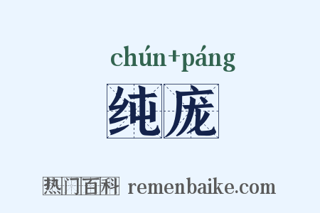 纯庞是什么意思的图片